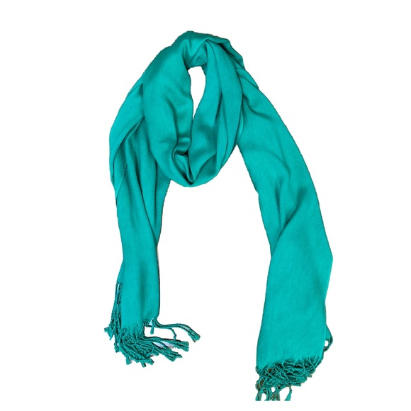 Lane Bryant Accessories - Lane Bryant Green Scarf Women's Winter Holiday Fringe Silky Neck Wrap One Sz NWT